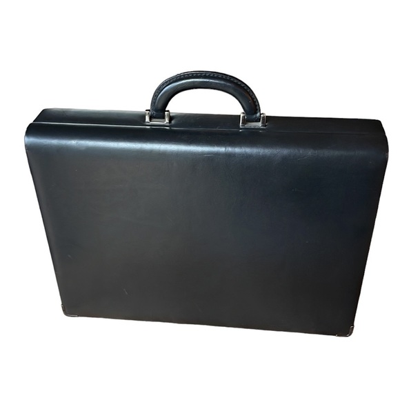 Tumi Other - TUMI Vintage Black Leather 18” Briefcase w/ Combination Locks Hard case Travel